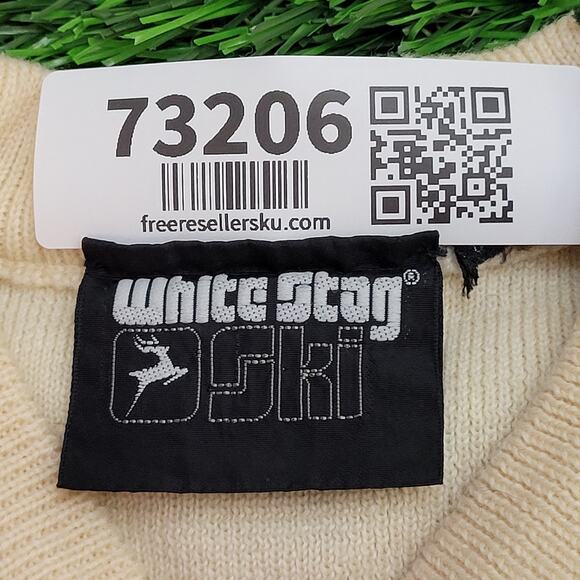 Vintage 80s MOD Sweatshirt Womens Small 17x20 Beige - Picture 7 of 12